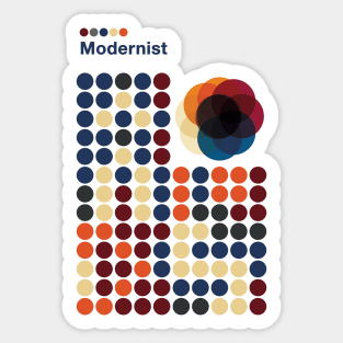 Modernist Circles Sticker